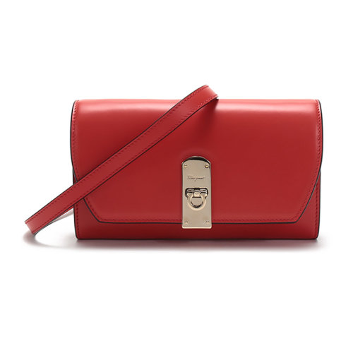 SalvatoreFerragamo/菲拉格慕 女士牛皮革迷你BOXYZ單肩斜挎包腰包手拿包22D776