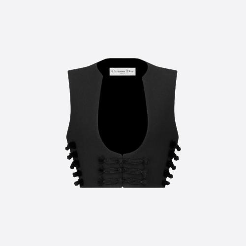  DIOR迪奧 22年秋冬 女士 夾克 中式盤扣短款馬甲 311G18A1162_X9000