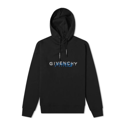 Givenchy/紀(jì)梵希 男士純色棉質(zhì)經(jīng)典字母徽標(biāo)印花裝飾羅紋飾邊長袖上衣衛(wèi)衣連帽衫套頭衫運(yùn)動衫 BMJ06U30AF 多色可選