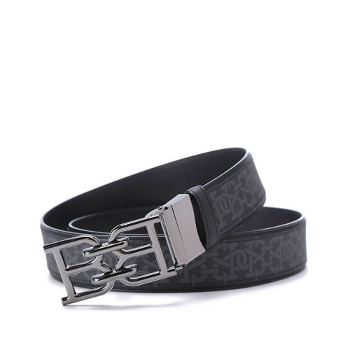 BALLY/巴利 【22春夏新款】 男士TPU配皮B-Chain金屬搭扣可裁剪板扣式雙面皮帶腰帶4cm B CHAIN 40 M STM