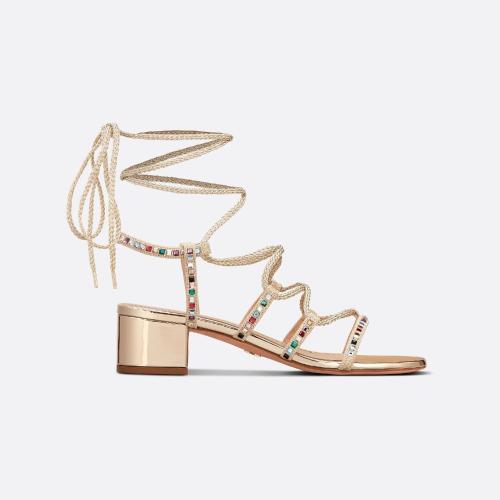  DIOR迪奧 22年春夏 女士 平底涼鞋 Sandale a talon Dior Gem KCQ697SQS_S71K