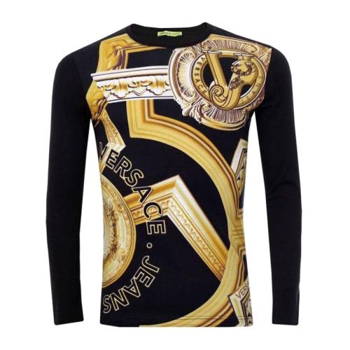  VERSACE JEANS COUTURE JEANS/范思哲 男士黑色長袖純棉T恤 B3GNA768-36069-899 PLFSX