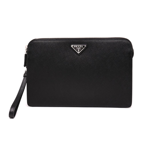 PRADA/普拉達(dá)21新款男士手拿包牛皮革2VF0569Z2F0