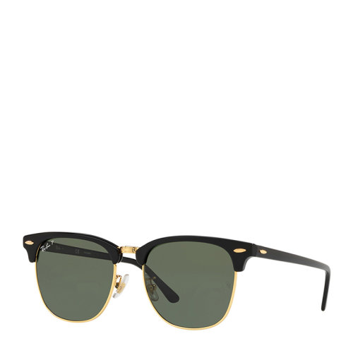 Ray-Ban/雷朋 派對(duì) 達(dá)人 半框 偏光 男女款 太陽(yáng)鏡 黑色鏡框 綠色鏡片 墨鏡 眼鏡 RB3016F 55mm RayBan 雷朋