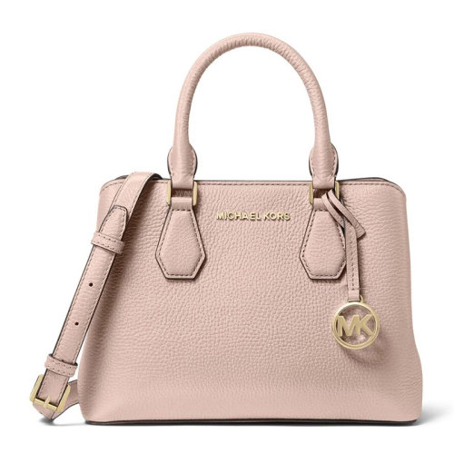 Michael Kors/邁克·科爾斯 MK 女士粉色mk裝飾牛皮手提包單肩包
