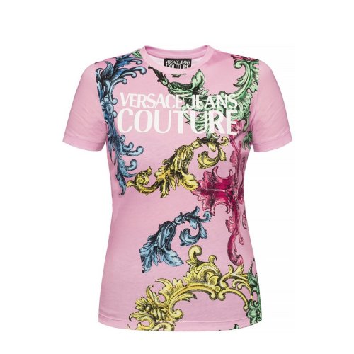  VERSACE JEANS COUTURE 女士印花棉質(zhì)短袖T恤 B2HUB7M3 30288 333 PLFSX