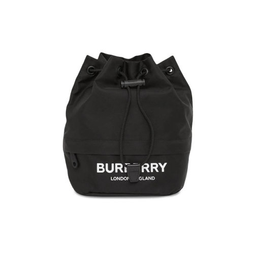 BURBERRY/博柏利  巴寶莉女包女士黑色織物時(shí)尚百搭字母印花單肩手提包     80321881