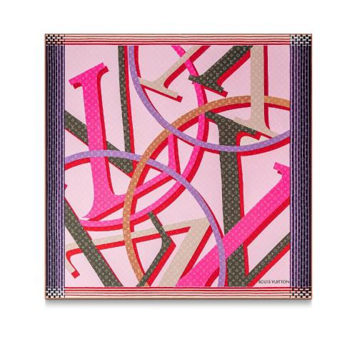  LV路易威登 22年秋冬 女士 圍巾 PLANET LV 方巾 M77344 預定商品2-6周發(fā)貨