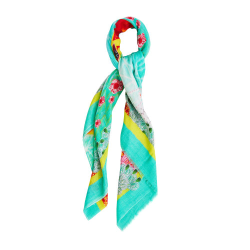 SHOKAY/繡嘉【定制】藝術(shù)家定制款印染Jasper系列印花絲巾披肩綠野仙蹤可定制尺寸大小