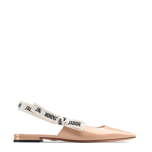 DIOR/迪奧 JADIOR女士芭蕾粉蝴蝶結小牛皮芭蕾舞鞋平底鞋KCB384VNR_S12U