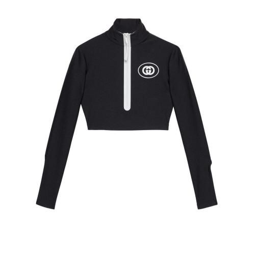  GUCCI古馳 22年秋冬 女士 閃亮針織拉鏈上衣 688615 XJD6D 1070