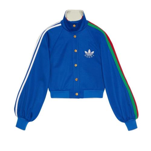  GUCCI古馳 22年秋冬 女士 adidas x Gucci聯(lián)名系列短款?yuàn)A克 693406 XJEGU 4153