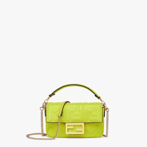  FENDI芬迪 22年秋冬 女士 單肩包 嫩芽綠納帕皮革手袋 8BS017A72VF1JCM