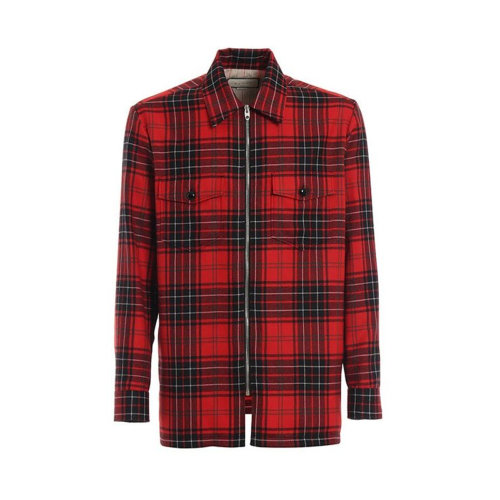 GUCCI/古馳 男士拼色格紋長袖上衣襯衣襯衫 538800-ZAAUO-6047