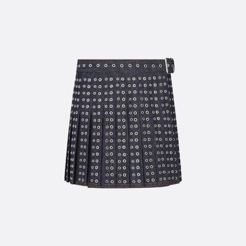  DIOR迪奧 22年春夏 女士 半身裙 Mini jupe plissee 242J23X3306_X5555