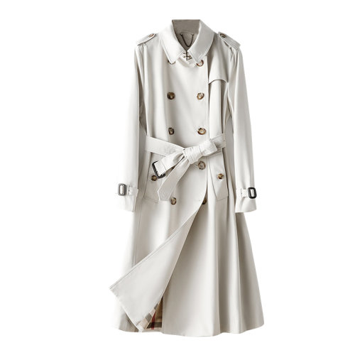 GeleiStory/GeleiStory  秋冬新款風衣女加長款雙排扣英倫風外套 女士風衣