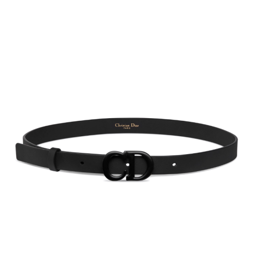 DIOR/迪奧  女士黑色磨砂小牛皮馬鞍腰帶 B0042SLLO_M989