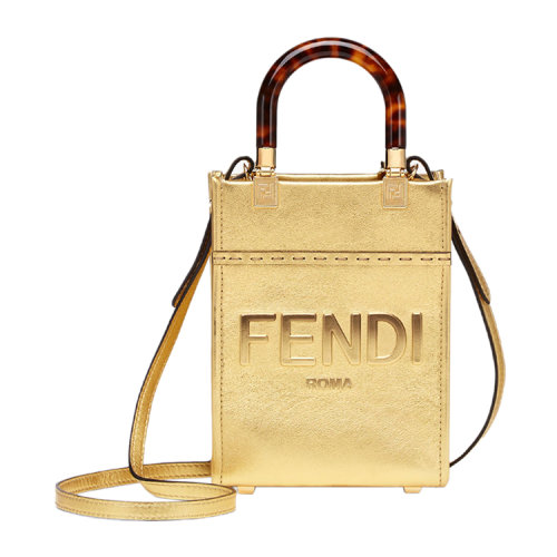 FENDI/芬迪Fendi迷你陽光手提袋 皮革手提袋 8BS051AJH7