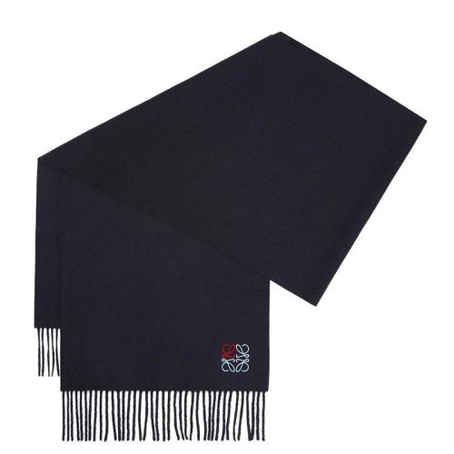 LOEWE/羅意威 女士海軍藍(lán)羊絨圍巾 F000914X04 5110