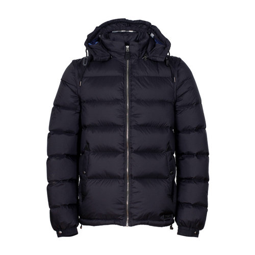 BURBERRY/博柏利 男士羽絨服 可拆卸連帽可拆卸袖黑色男士羽絨服男士外套上衣男裝39415001