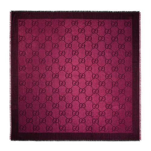  GUCCI古馳 22年秋冬 女士 GG金銀絲線提花披肩 694839 3G720 5500