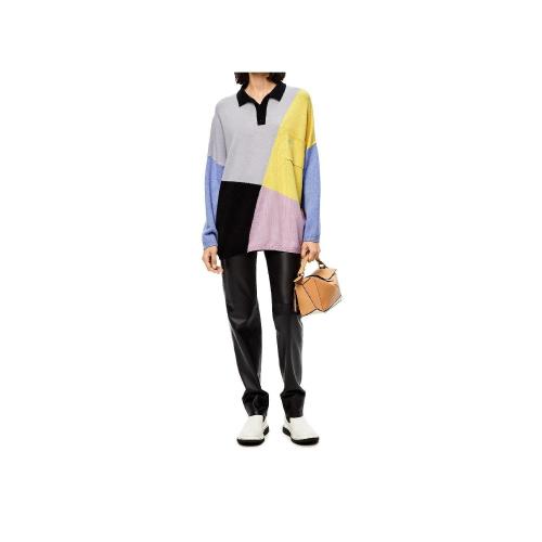  LOEWE羅意威 22年秋冬 女士 針織衫 Graphic polo collar sweater in wool S359Y14K74-1145