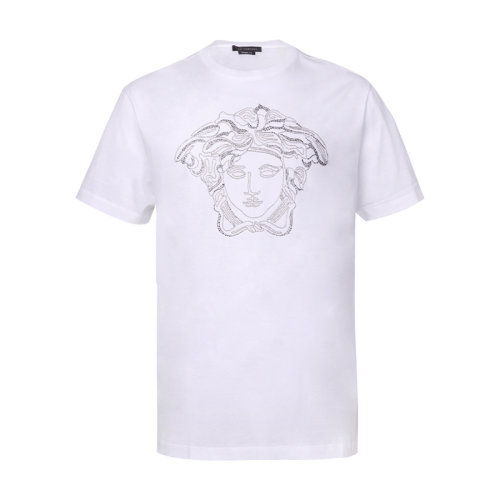 VERSACE/范思哲 男士短袖T恤 男士美杜莎頭像棉質(zhì)圓領(lǐng)短袖T恤 A77977 A214683