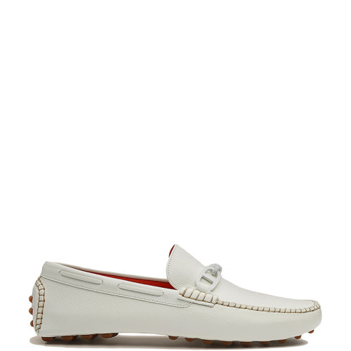 HERMES/愛馬仕 22年秋冬新款 Alessandro系列 男士白色小牛皮莫卡辛鞋樂福鞋H221938ZH90400