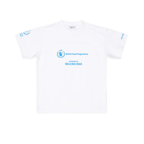 Balenciaga/巴黎世家 22年秋冬新款 WFP系列 女士白色純棉藝術(shù)畫印花短袖T恤612965TMVL29086