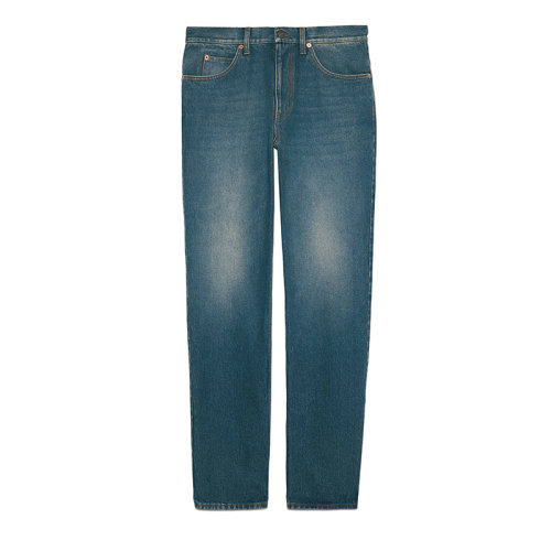 GUCCI/古馳  新款男士水洗常規(guī)版型純棉牛仔褲 623953XDBBQ4011