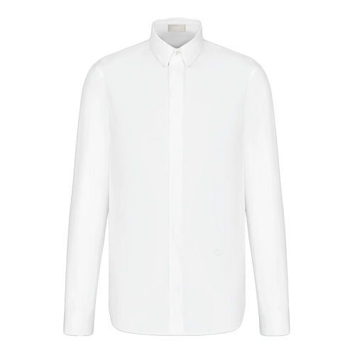 DIOR/迪奧      男士白棉府綢CD圖標(biāo)襯衫113C523A1581_C000