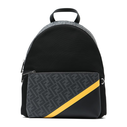 FENDI/芬迪21新品經(jīng)典老花織物/配皮男士雙肩包背包7VZ042A9XT