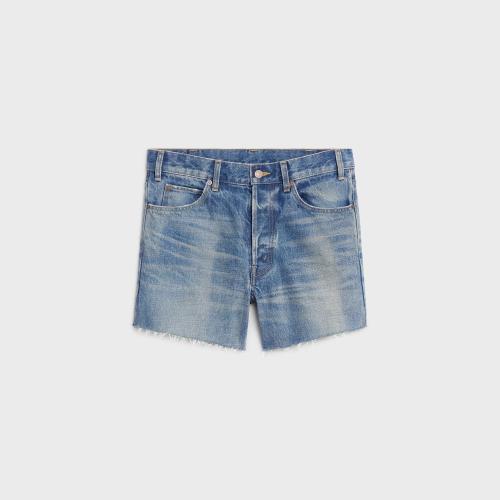  CELINE賽琳思琳 22年秋冬 女士 短褲 UNION水洗迷你牛仔短褲 2N757930F.07UW