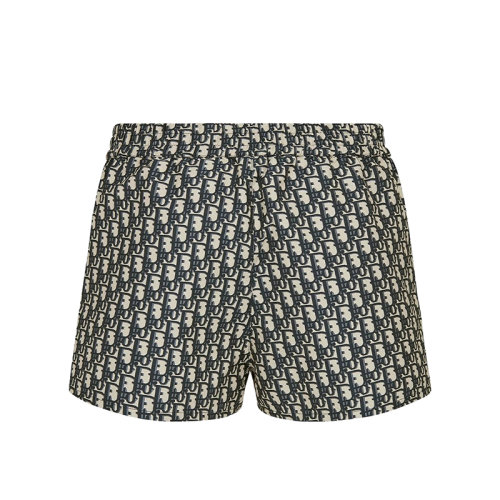 DIOR/迪奧 藍色和本色Dior斜紋提花工藝塔夫綢提花 女士短褲117P21A2970_X5803