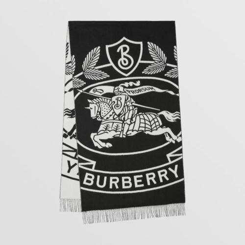  BURBERRY 22年秋冬 女士 馬術(shù)騎士圖案提花大號(hào)圍巾 80608421