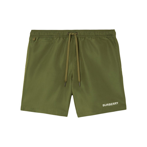 BURBERRY/博柏利 22年春夏新款 男士橄欖色聚酯纖維徽標(biāo)裝飾游泳短褲80556721