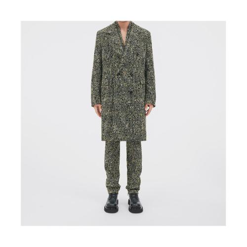  BV葆蝶家 22年秋冬 男士 大衣 manteau en laine moulinee a chevrons 716587V2CH03050