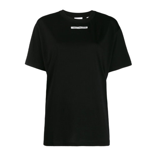 BURBERRY/博柏利女裝 服飾 黑色 棉質(zhì)字母裝飾時尚半袖 女士短袖T恤 8017115