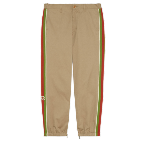 GUCCI/古馳  男士新款條紋棉質(zhì)休閑褲 604187 XDA1R 2821