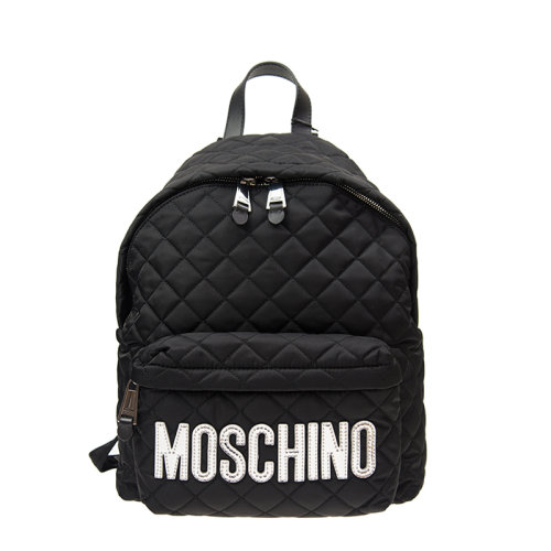 MOSCHINO/莫斯奇諾  女包 時尚百搭 女士黑色尼龍雙肩包 B760782014555