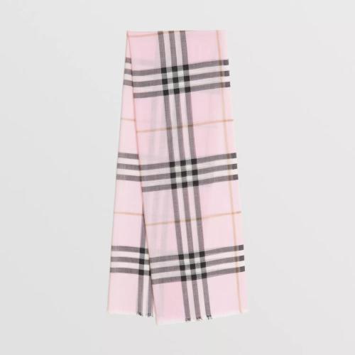  BURBERRY 22年秋冬 女士 格紋絲毛混紡輕盈圍巾 80493401
