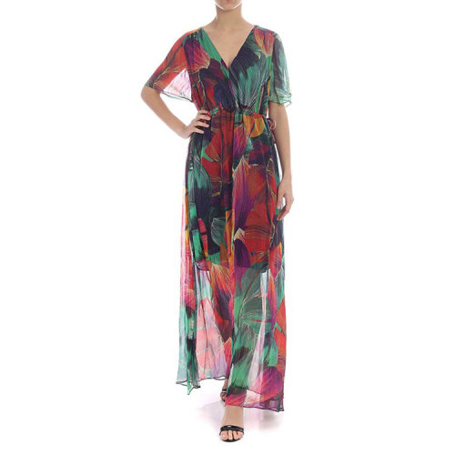 Pinko/品高 19春夏 女士連衣裙 時尚 印花 V領(lǐng) 3268 意碼44 混色