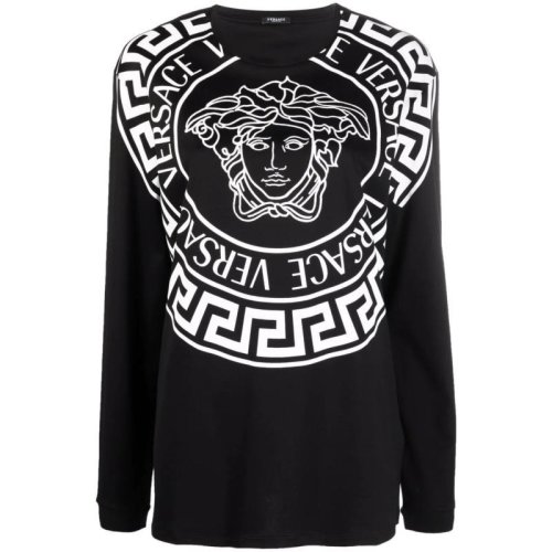  VERSACE/范思哲 女士黑色棉質(zhì)衛(wèi)衣 1001534 1A00603 2B020 PLFSX