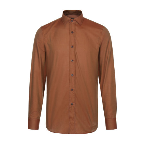 PRADA/普拉達(dá) 男士長(zhǎng)袖襯衫 純棉翻領(lǐng)男士長(zhǎng)袖襯衫