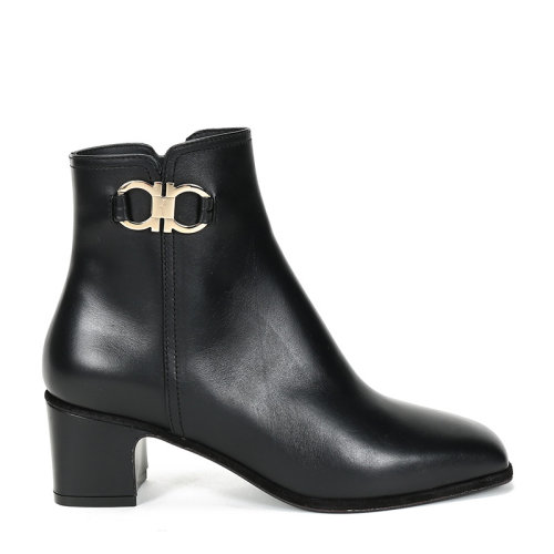 Salvatore Ferragamo/菲拉格慕 女士CASSARO系列牛皮GANCINI靴子短靴 0732958