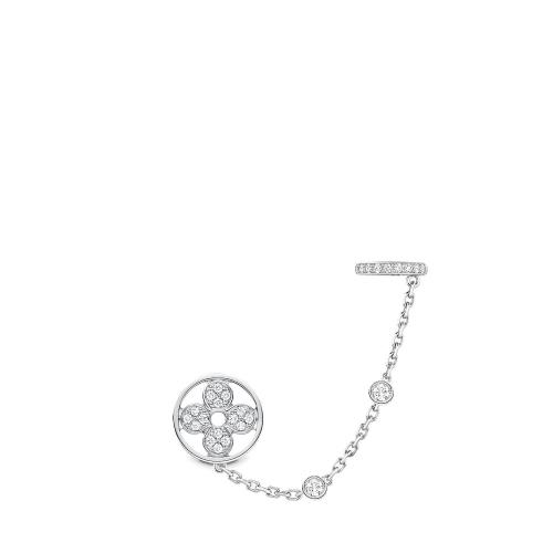  LV路易威登 22年秋冬 女士 耳環(huán) IDYLLE BLOSSOM MONO CHAIN 18K 金鉆石耳環(huán) Q06173