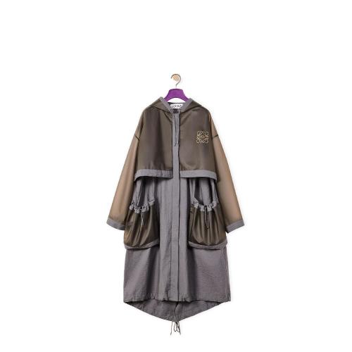  LOEWE羅意威 22年秋冬 女士 大衣 Long hooded parka in cotton and polyamide S540Y02X48-125