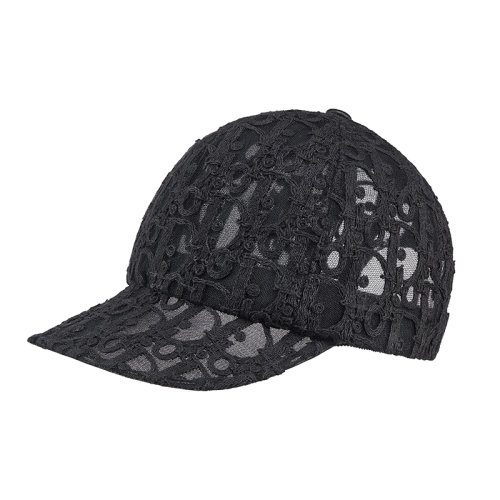 DIOR/迪奧 22年早春新款 男士黑色尼龍薄紗科技面料老花印花棒球帽283C905A0075_C989
