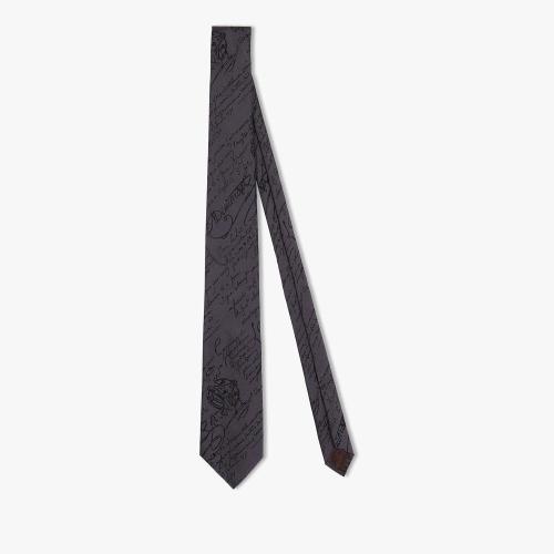  伯魯提BERLUTI 22年秋冬 男士 領(lǐng)帶 真絲scritto圖紋領(lǐng)帶 TJ75-SBGN_RTW-P53