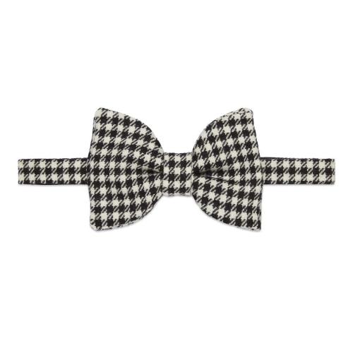  GUCCI古馳 22年秋冬 男士 Gucci HA HA HA特別系列方格紋羊毛領(lǐng)結(jié) 717326 4GABL 1078